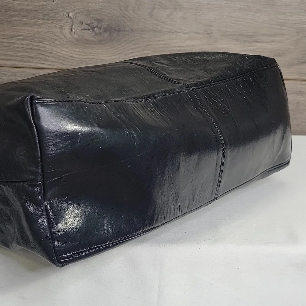 Latico NJ USA for Anthropologie Black Leather Tote Bag